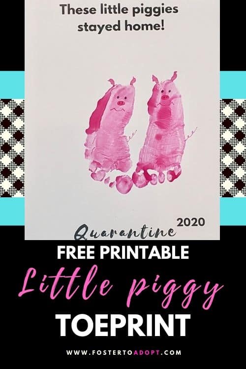 Little piggy printable for busy moms and teachers for keepsake fun.