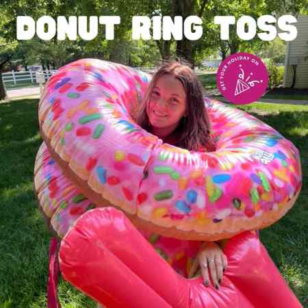 donut ring toss game for kids or adults.