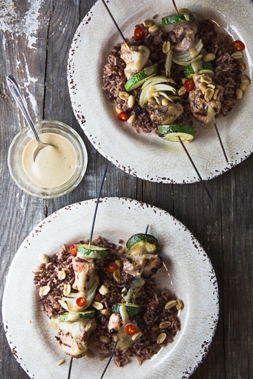 Image for Grilled Tahini Pork Skewers