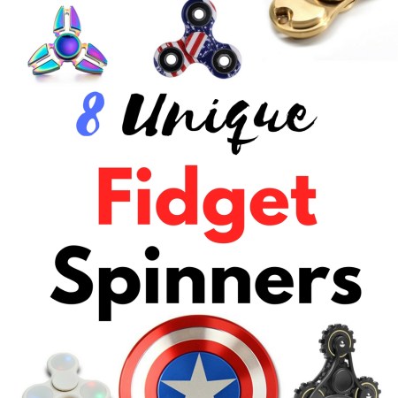 8 Unique Fidget Spinners that you don't want to miss! These Fidget Spinners are unique, fun, and help to relieve stress. You don't want to miss these unique fidget spinners.