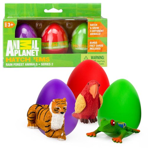Animal Planet Hatch 'ems that will hatch and grow 3 different animals. This would be a fun addition to any Easter celebration.