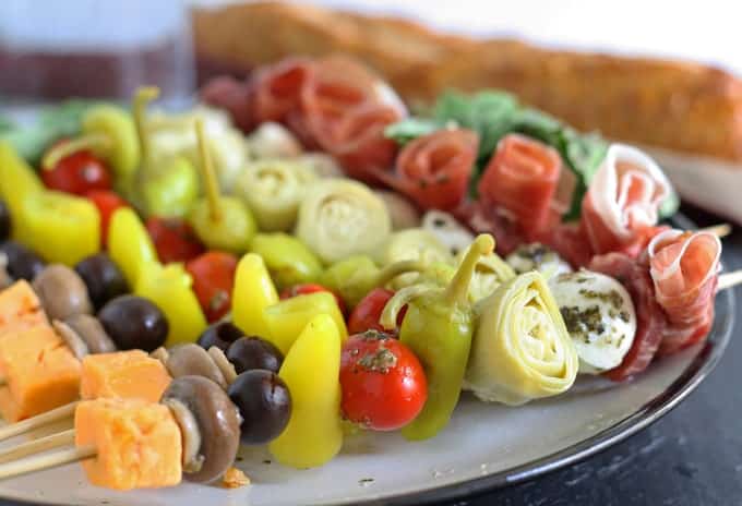 Image for Antipasto Skewers Recipe - Easy Italian Appetizers
