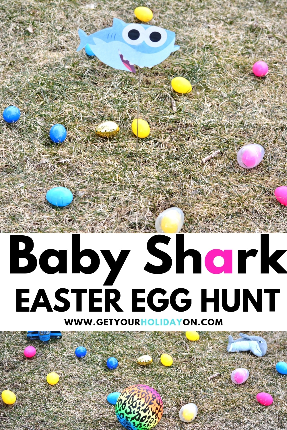 Toddler Easter Egg Hunt Baby Shark Easter Hunt Egg ideas #diys #easter #babyshark #ocean