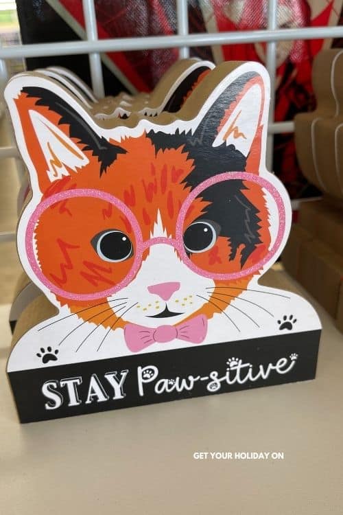 Shower prizes for games a cat quote sign.