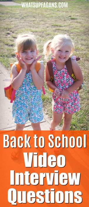 I love how Whats Up Fagans has put interviews together of her children for Back to School memories. The best part is she gives you a free printable to have on hand if you want to make a back to school video of your child. Such a cool idea! I'm printing my free printable today!
