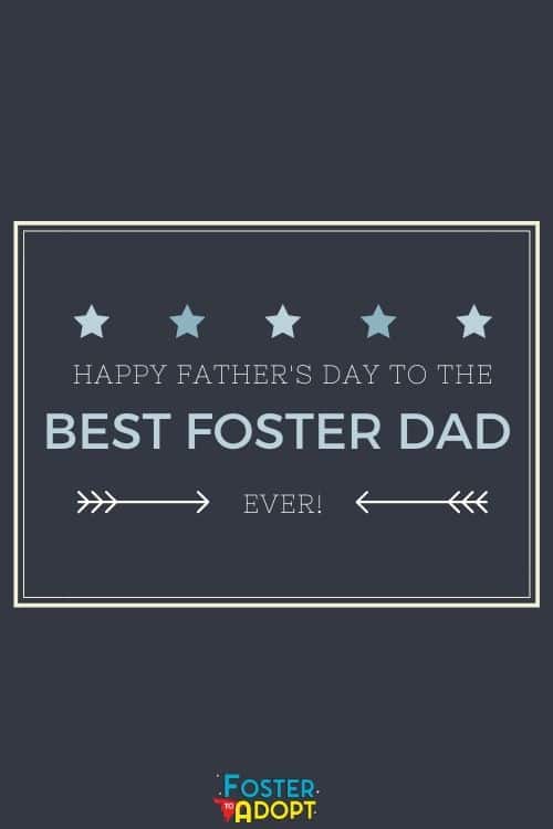 Best Foster Dad award or card.