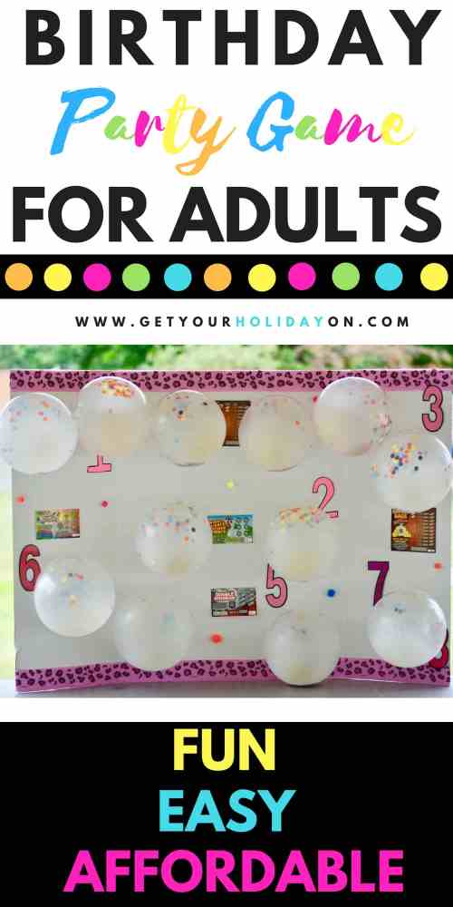 Woohoo, you found it! This Simple DIY Party Game For Adults is so easy to make and loved by all ages. This game will work perfectly for any party including a 21st birthday, 30th birthday, 40th birthday, 50th birthday party, and more. #birthdayparty #40thbirthday #50thbirthday #play #party