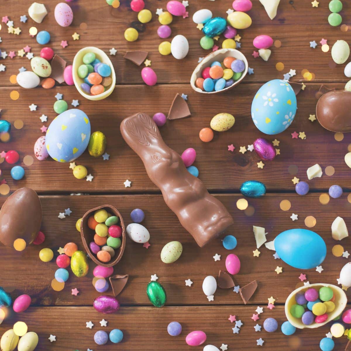 chocolate candy candy chocolate egg and Easter Bunny chocolate