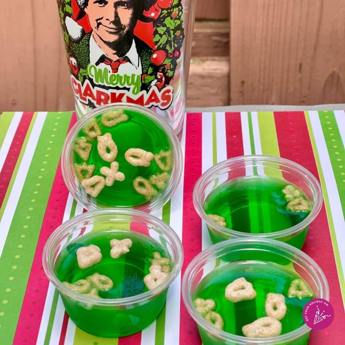 Aunt Bethany Christmas Vacation Aunt Bethany Christmas Vacation jello shots vodka, green jello, and lucky charms.