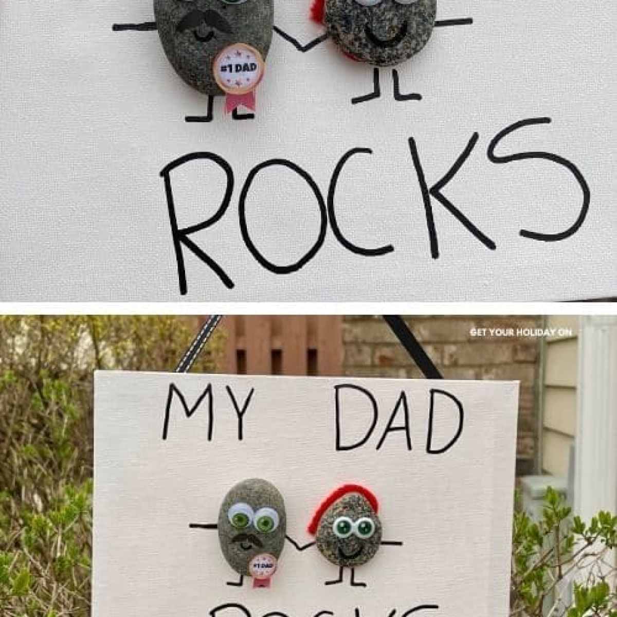 dad you rock craft daddy rocks craft idea for kids.