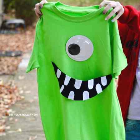 Create a DIY Disney shirt of Monsters inc characters Mike and Sully.