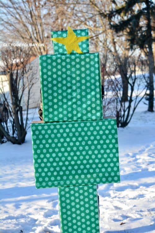Our surprise DIY Christmas tree for our kids after school.