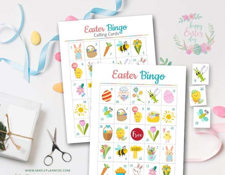 Image for Free Printable Easter Bingo Game