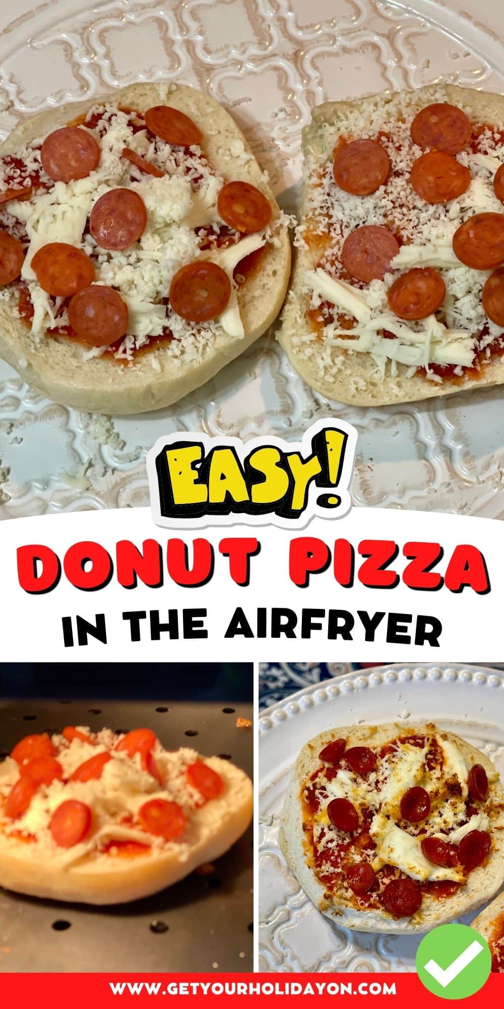 pizza donuts Easy donut pizza in the air fryer