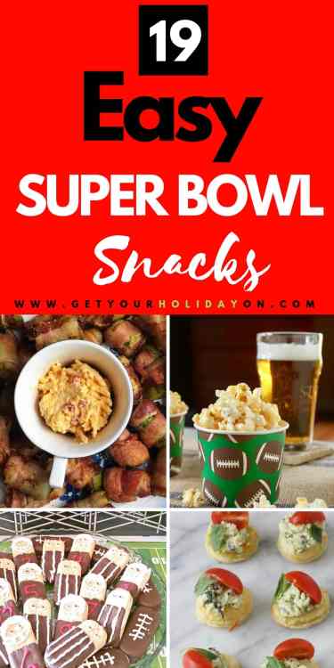 Easy Super Bowl Snacks for two & quick and easy party finger food recipes for game day parties! #superbowl #superbowlfood #superbowlparty #superbowlsnacks