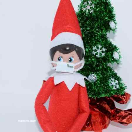 Find a printable free template for a elf on the shelf mask.