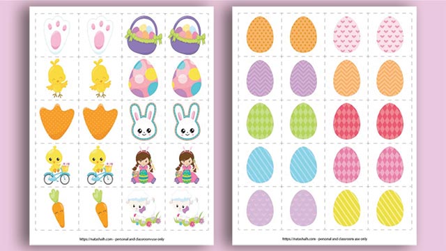 Image for Free Easter Matching Game Printable (an easy screen-free activity!)