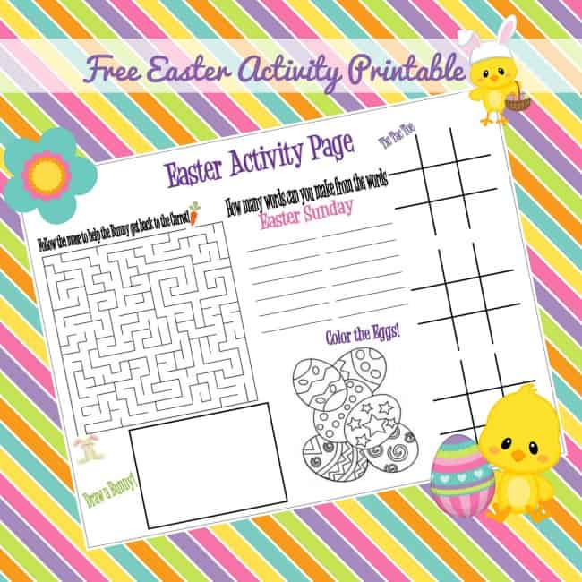 Image for Easter Activity Sheet (Free Printable)