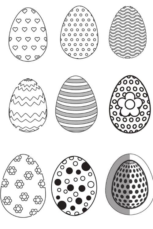 Free Easter egg Printable Templates for April! #kids #moms #diys #easter