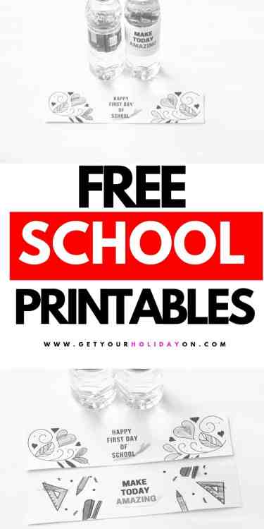 Start your morning routine off with a special water bottle treat from mommy. You could also choose to include these school printables in the first day of school lunch box or a special first week of school surprise. #school #freeprintables #parenthood #momlife