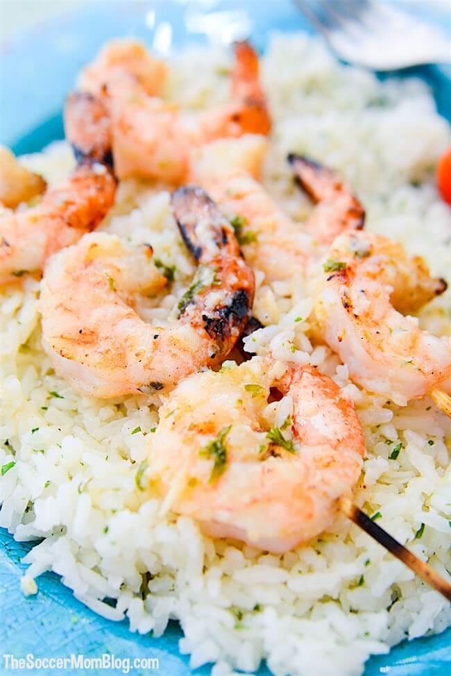Image for 15 Minute Grilled Garlic Butter Shrimp Skewers