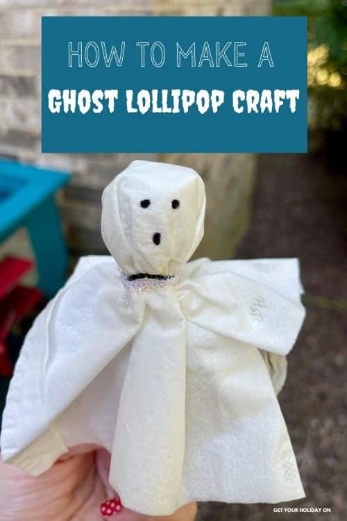 Ghost Lollipop Craft how to make a ghost lollipop craft.