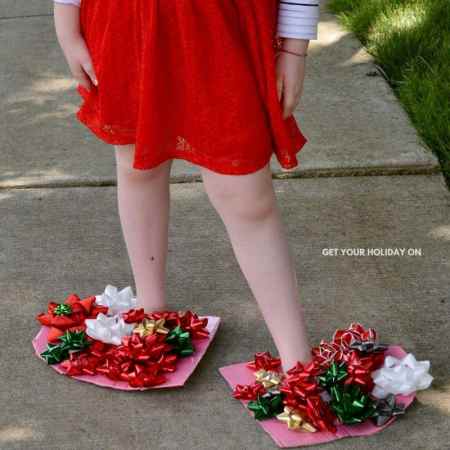 gift bows turned into easy craft ideas.