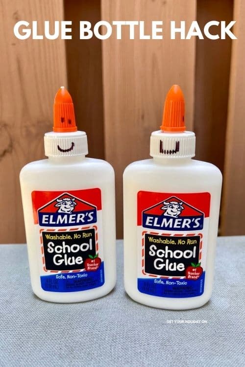 glue bottle hack for back to school.