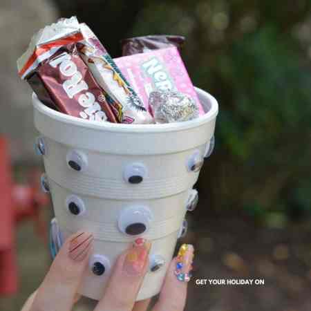 craft with google eyes and put onto a cup