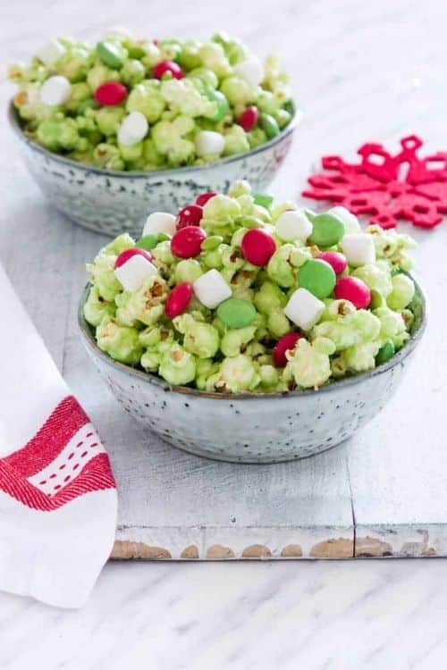 grinch popcorn for movie night.