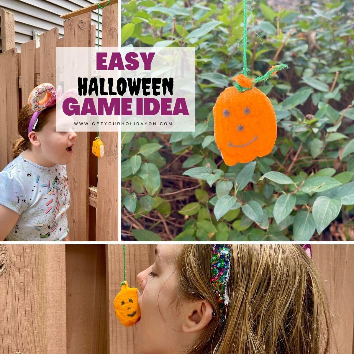 donut on a string game easy halloween game idea for kids