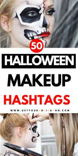 Get ready to kick off those Halloween looks with these Halloween Hashtags for Makeup! If you like to show off your Sugar skull makeup or insta share a makeup transformation! We have rounded up a ton of Makeup Hashtags to make things easier for you right here!  #makeup #halloweenmakeup #glam #gore 