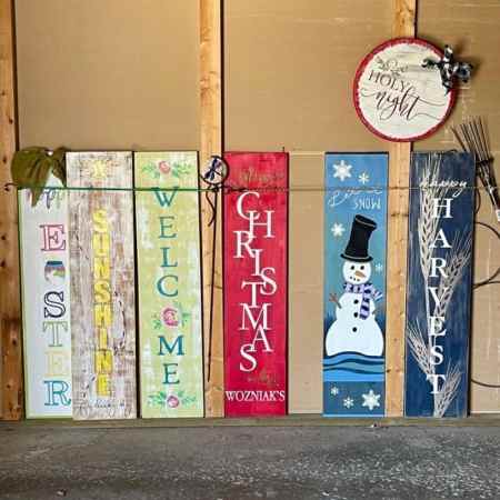 Make organizing a breeze with this porch decoration storage hack idea.