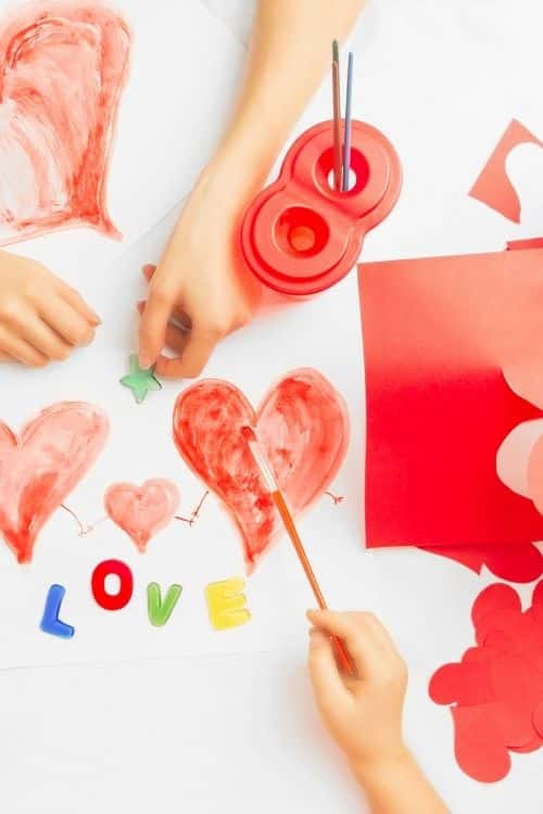 Movement games to play at home on Valentine's Day with kids.
