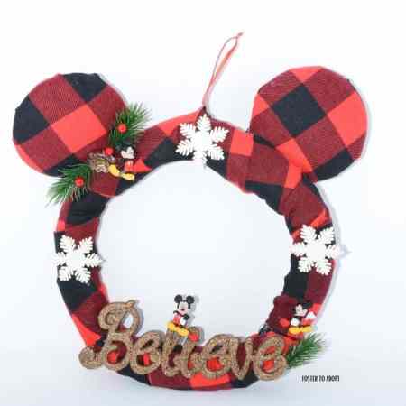 Disney lovers in your family will love this Mickey Mouse wreath that measures 22 inches and can be changed up for the holiday season.