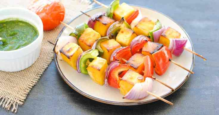 Image for Paneer Kababs on Skewers - Bursting with Flavour!
