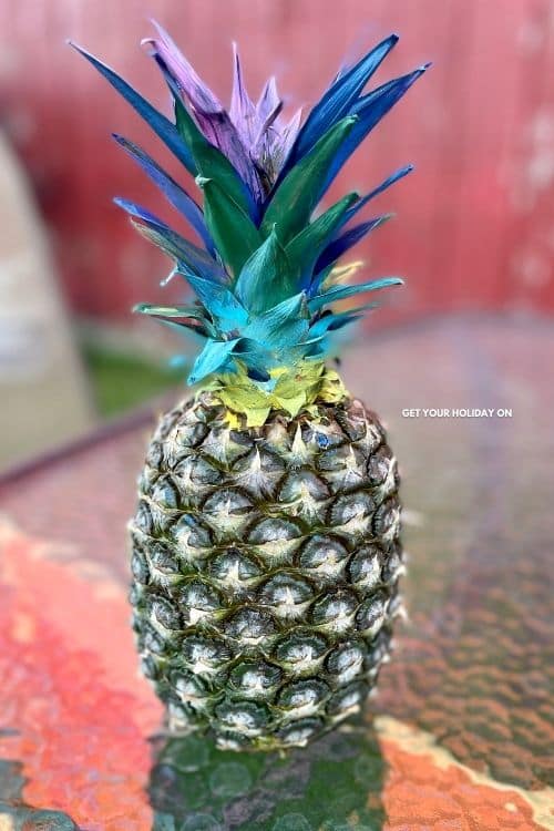 painting a real pineapple Painting a real pineapple with paint.