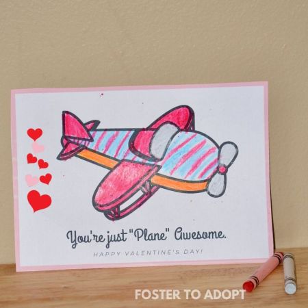 Plane freebies and printables for Valentine's Day