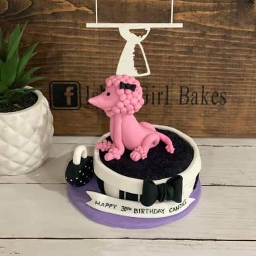 pink poodle cake