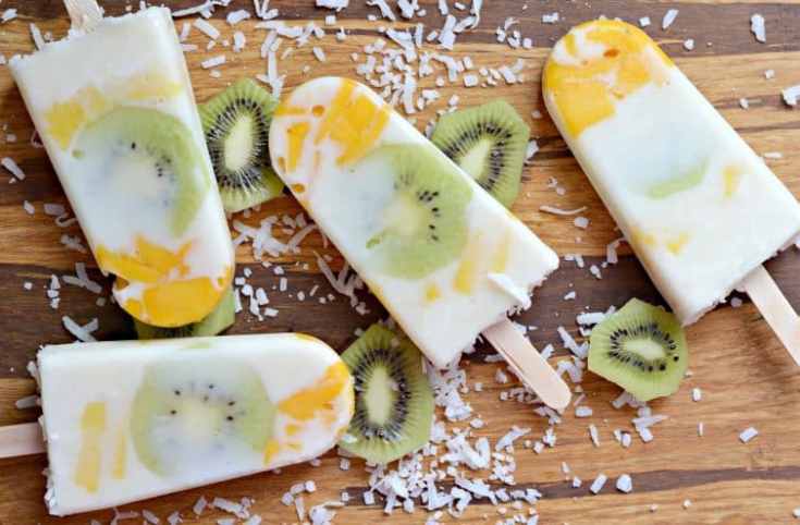Image for Homemade Frozen Fruit Bars Recipe with Frozen Yogurt and Fresh Fruit