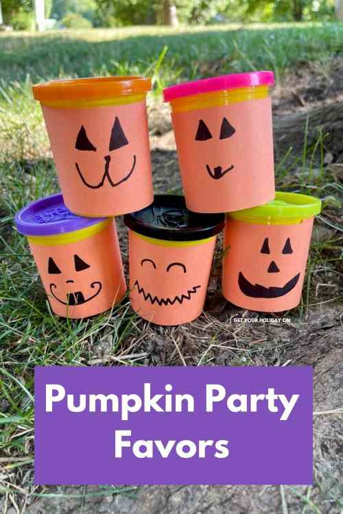 Little pumpkin party favors Little pumpkin party favors out of play doh and diy wrappers.