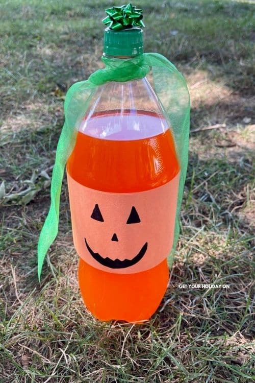 2 liter orange soda pumpkin prize pumpkin soda craft idea using a 2 liter of orange pop