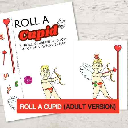 We have the ultimate naughty cupid party game for adults that will make your guests laugh as the dice roll to reveal a hilarious cupid!