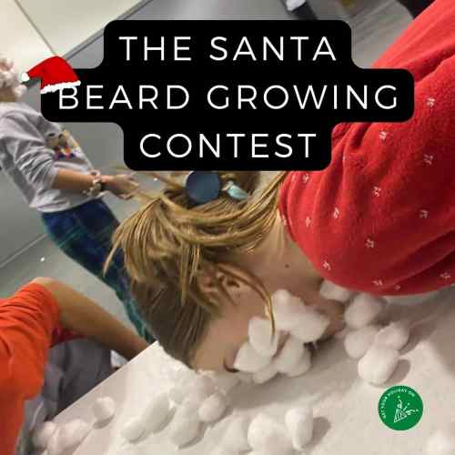 Christmas party games Santa Beard Growing Contest