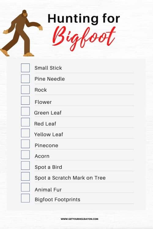 Free printable for Bigfoot hunters! #bigfoot #sasquatch #bigfootparty #freeprintable