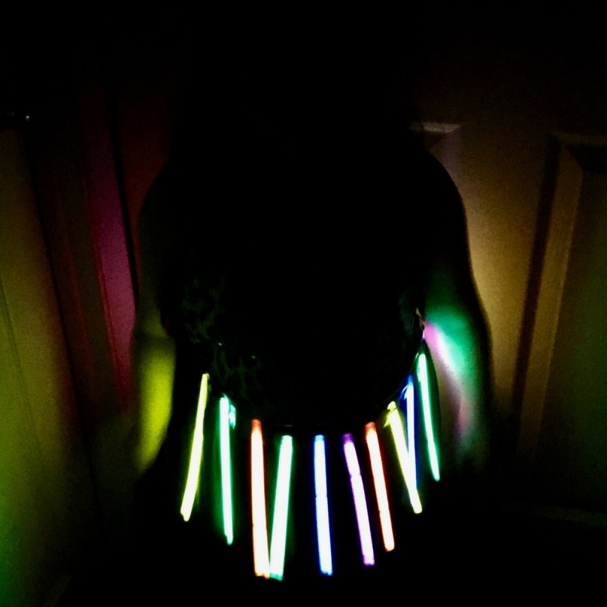 light up skirt I spaced the glow sticks out roughly an inch apart. This gives it a pretty look when it's all put together. I personally mixed and matched the colors but another idea would be to use red, white, and blue or even a favorite Sports theme.