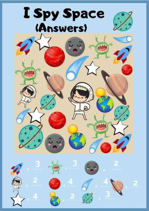 Outerspace worksheets for kids.