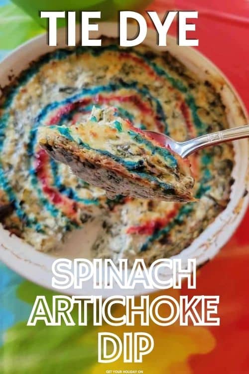 recipe for spinach artichoke dip tie dye spinach artichoke dip that will remind you of the 1970s.