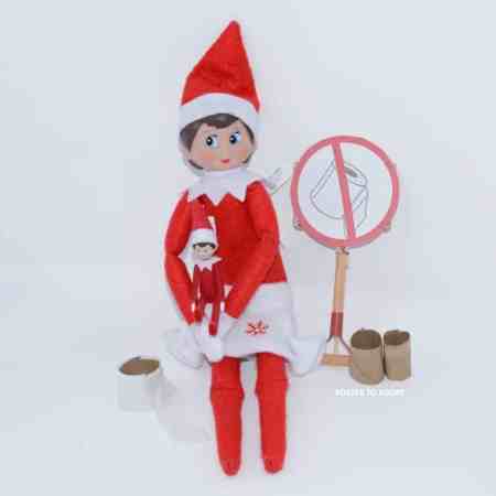 2020 elf on the shelf ideas for kids! Toilet paper shortage with a free printable.