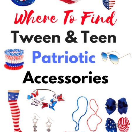 Tween and Teen Patriotic Accessories the perfect items to celebrate the 4th of July with.